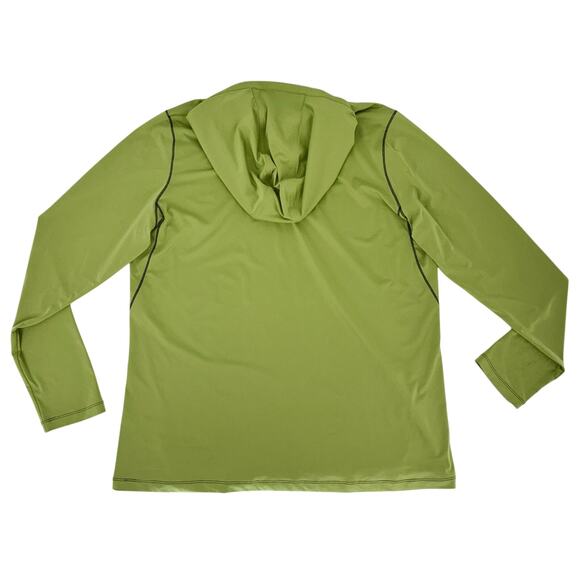 Duluth Trading Co Women's Pullover Hoodie Shirt LS Lime Green XL Polygiene EUC - Picture 5 of 8